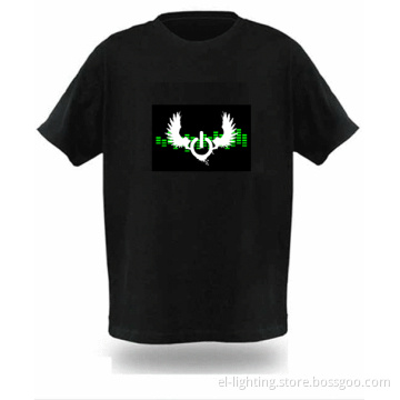 EL Flashing T-Shirt with Fashion Logo